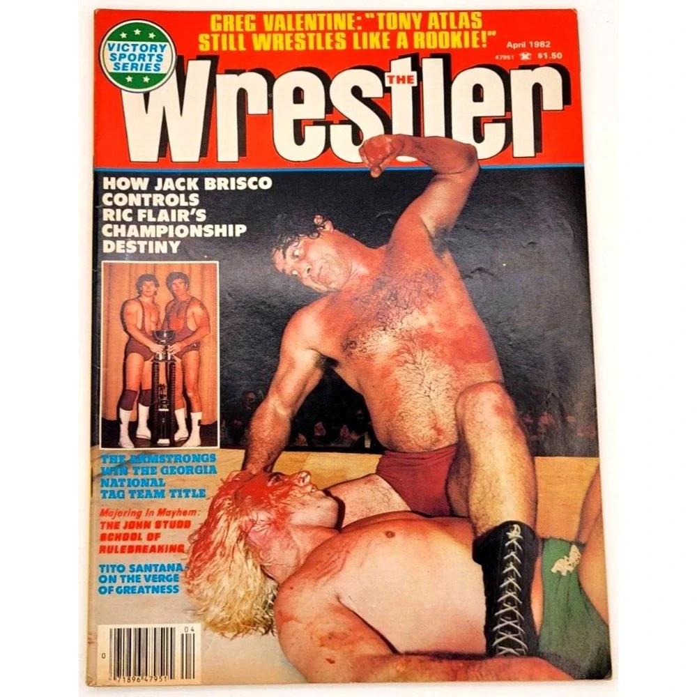 THE WRESTLER APRIL 1982 JACK BRISCO TITO SANTANA RIC‎ FLAIR GREG VALENTINE